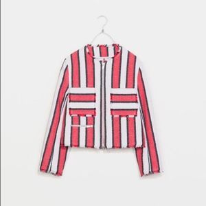 Zara Striped Blazer Size XS